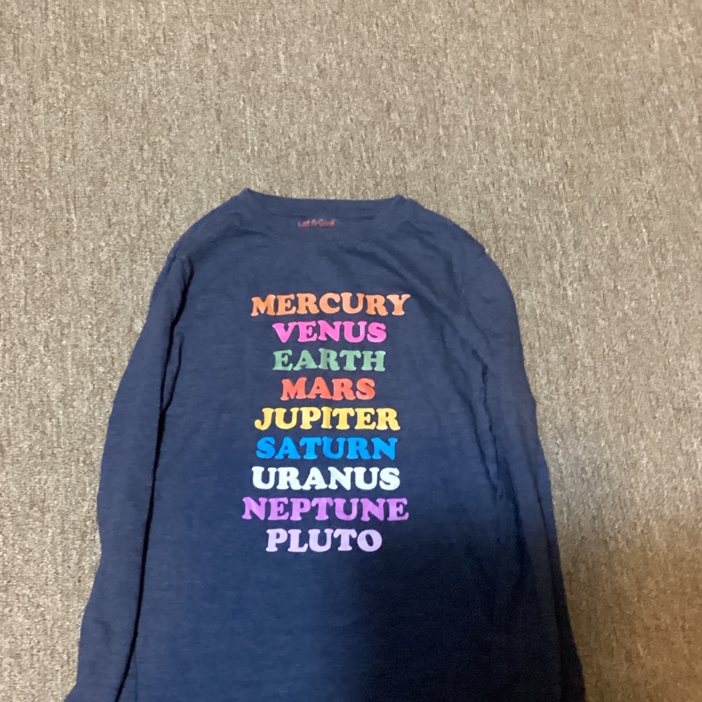 Navy blue planet shirt for kids